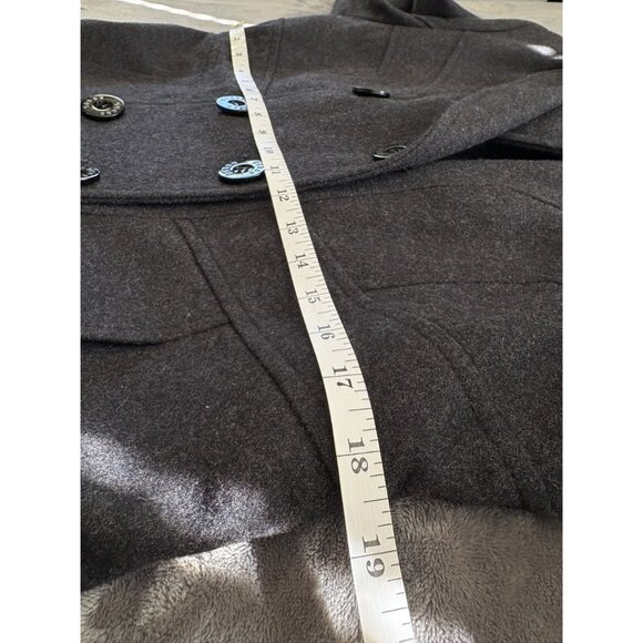 Guess Los Angeles Women's Wool Blend Short Peacoat L Gray Outerwear Old Money - Picture 10 of 10
